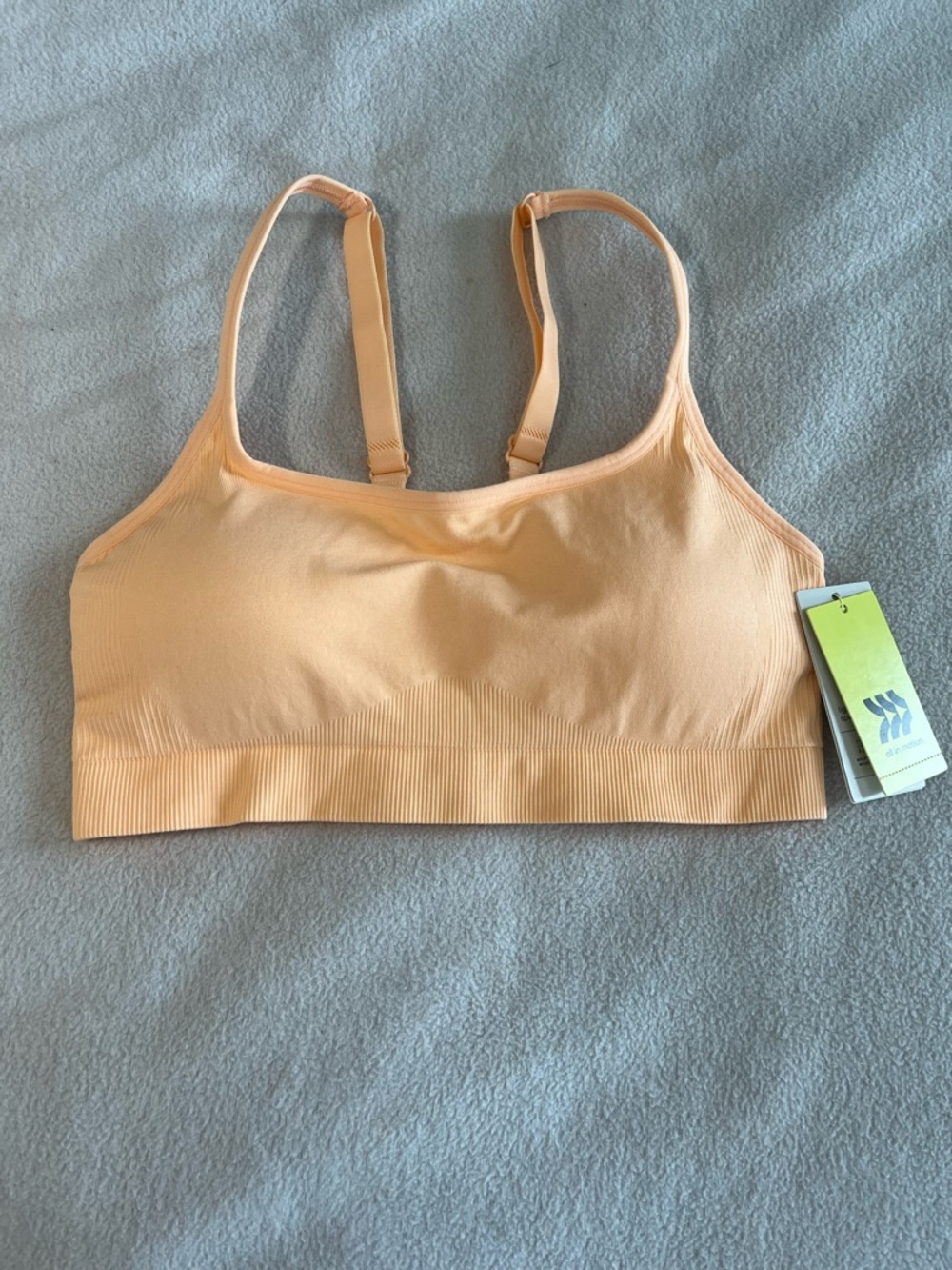 all in motion Peach Seamless Adjustable-Strap Sports Bralette